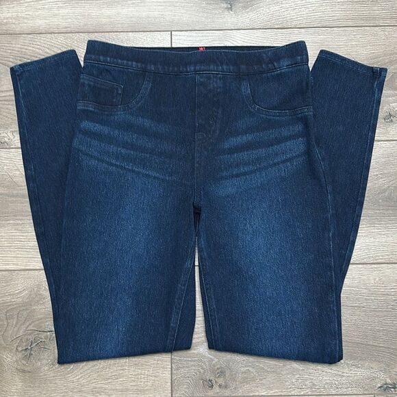 Spanx Jean-ish Ankle High Rise Blue Leggings‎ Size Medium - Picture 1 of 10
